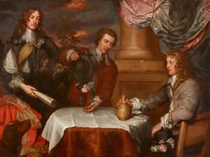 Prinssi Rupertin, eversti William Leggen (luultavasti) ja eversti John Russellin muotokuva tekijältä William Dobson