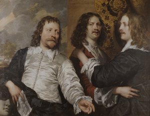 Taiteilijan muotokuva, Nicholas Lanier ja Sir Charles Cotterell, n. 1636 (öljy kankaalle)