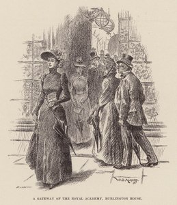 Kuninkaallisen akatemian portti, Burlington House (kaiverrus). tekijältä William Douglas Almond