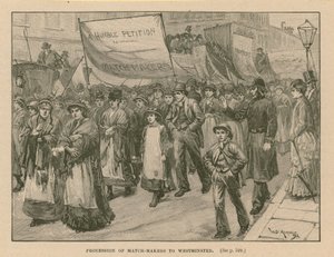 Tulitikkutekijöiden kulkue Westminsteriin tekijältä William Douglas Almond