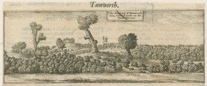 Tamworth - Panorama: kuparilevykaiverrus ja [1600-luku]