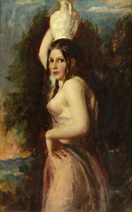 The Water Carrier (öljy myllylevylle)