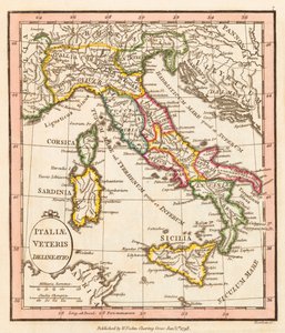 Muinainen Italia. Kartta.