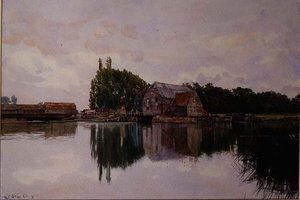 Vanhat ladot Houghtonissa, lähellä Durhamia tekijältä William Fraser Garden