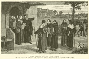 Wyclif lähettää köyhät pappinsa tekijältä William Frederick Yeames