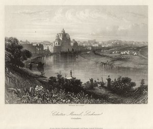 Yleisnäkymä Gomatin yli, Chuttur Munzil, Lucknow. tekijältä William French