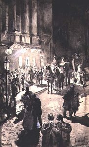 The Door of the Lyceum, Edinburgh (muste ja kiinalainen valkoinen) tekijältä William G. Burn Murdoch