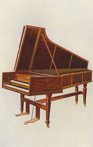 Soittimet: Empress cembalo (värilitografia).