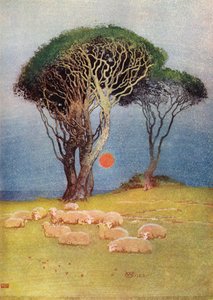 Juhannusyö (väri litho)