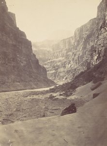 Colorado-joen Grand Cañon, Kanab Washin suu, katsot länteen, 1872. tekijältä William H. Bell