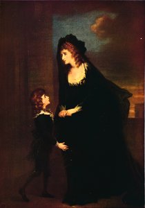 Rouva Siddons ja hänen poikansa Isabellan tragediassa, 1784