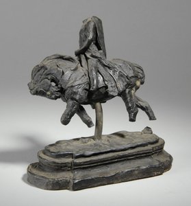 Maquette Edward I:n hevospatsaalle, n. 1893 (muovailuvaha) tekijältä William Hamo Thornycroft