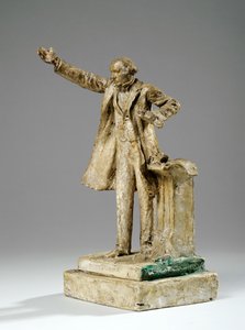 Maquette William Ewart Gladstonen patsaalle Strandissä, Lontoossa, n. 1905 (kipsi) tekijältä William Hamo Thornycroft