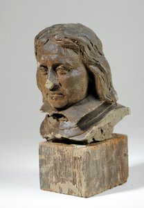 Oliver Cromwellin muotokuva (vaha ja puu) (katso myös 440363) tekijältä William Hamo Thornycroft