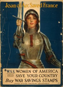 Jeanne of Arc pelasti Ranskan, Amerikan naiset pelasta maasi, osta sodan säästöpostimerkkejä