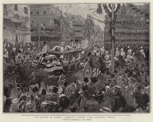 Walesin prinssin vaunut kulkevat Cockspur Streetillä tekijältä William Hatherell