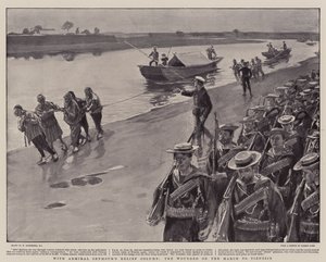 Admiral Seymourin avustuspylväällä Haavoittuneet marssissa Tientsiniin tekijältä William Hatherell