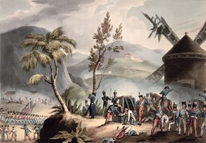 Roleian taistelu, 17. elokuuta 1808, kaiverrus Thomas Sutherland (b.c.1785) (akvatinta) tekijältä William Heath