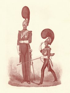Näyttää eron miehen ja upseerin välillä, 1830-1840, 1909 tekijältä William Heath
