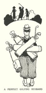 Täydellinen golfaviomies (litho) tekijältä William Heath Robinson