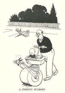 Täydellinen aviomies (litho) tekijältä William Heath Robinson