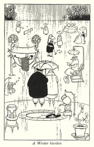 Talvipuutarha (litho) tekijältä William Heath Robinson