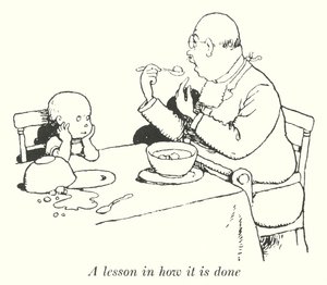 Oppitunti kuinka se tehdään (litho) tekijältä William Heath Robinson