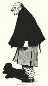 Räätäli, nimeltä Mustapha (kaiverrus) tekijältä William Heath Robinson