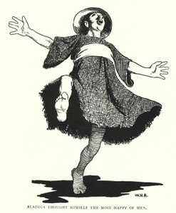 Aladdin piti itseään onnellisimpana miehistä (kaiverrus) tekijältä William Heath Robinson