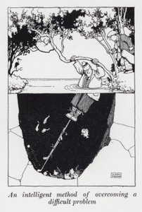 Älykäs menetelmä vaikean ongelman voittamiseksi (litho) tekijältä William Heath Robinson