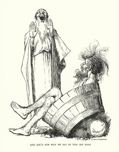 Ja kysyi häneltä, miksi hän teki niin rasittavan ruumiinsa (litho) tekijältä William Heath Robinson