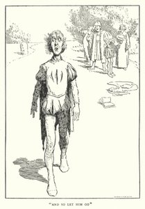 "Ja niin anna hänen mennä" (litho) tekijältä William Heath Robinson