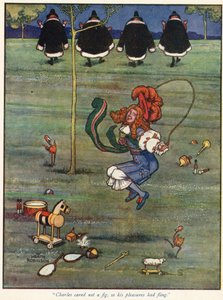 Kaarle ei välittänyt mitään, joten hänen nautintonsa olivat heitelleet - tekijältä William Heath Robinson