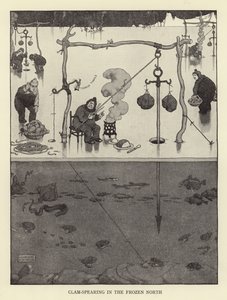 Simpukka-keihäs jäissä pohjoisessa tekijältä William Heath Robinson