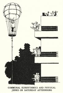 Yhteisöllinen eurrytmiikka ja fyysiset nykivät lauantai-iltapäivisin (litho) tekijältä William Heath Robinson