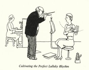 Täydellisen kehtolaulurytmin kehittäminen (litho) tekijältä William Heath Robinson