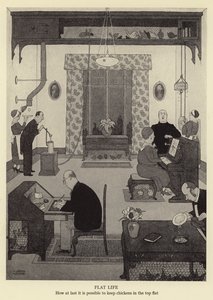Tasainen elämä, kuinka vihdoinkin on mahdollista pitää kanoja ylätasossa tekijältä William Heath Robinson
