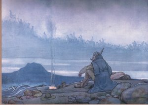 Seuratkaa perässä, seuratkaa perässä, sillä sato on ommeltu. tekijältä William Heath Robinson