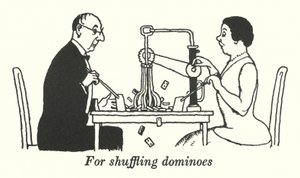 Dominon sekoittamiseen (litho) tekijältä William Heath Robinson