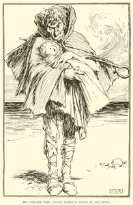 Hän kantoi Pikku Perditan kotiin vaimolleen tekijältä William Heath Robinson