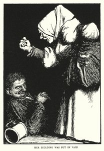 Hänen moittimisensa oli mutta turhaa (litho) tekijältä William Heath Robinson