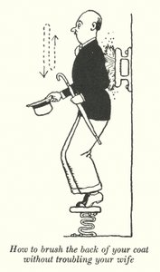Kuinka harjata takin selkä vaimoasi vaivaamatta (litho) tekijältä William Heath Robinson