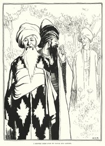 Näytin ne taloni ja puutarhani yli (kaiverrus) tekijältä William Heath Robinson