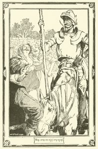 Kuvitus Don Quijotelle (litho) tekijältä William Heath Robinson