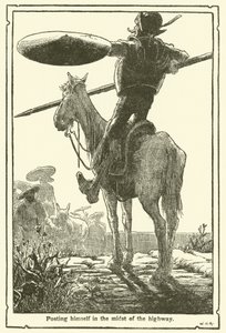 Kuvitus Don Quijotelle (litho) tekijältä William Heath Robinson