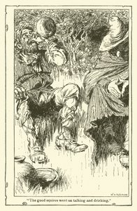Kuvitus Don Quijotelle (litho) tekijältä William Heath Robinson