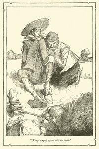 Kuvitus Don Quijotelle (litho) tekijältä William Heath Robinson