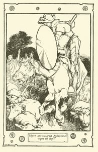 Kuvitus Don Quijotelle (litho) tekijältä William Heath Robinson