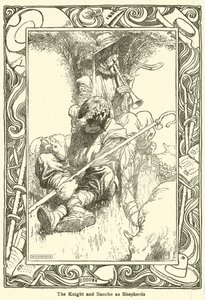 Kuvitus Don Quijotelle (litho) tekijältä William Heath Robinson