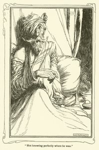 Kuvitus Don Quijotelle (litho) tekijältä William Heath Robinson